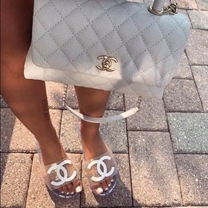 Chanel Clear Jelly Slippers
